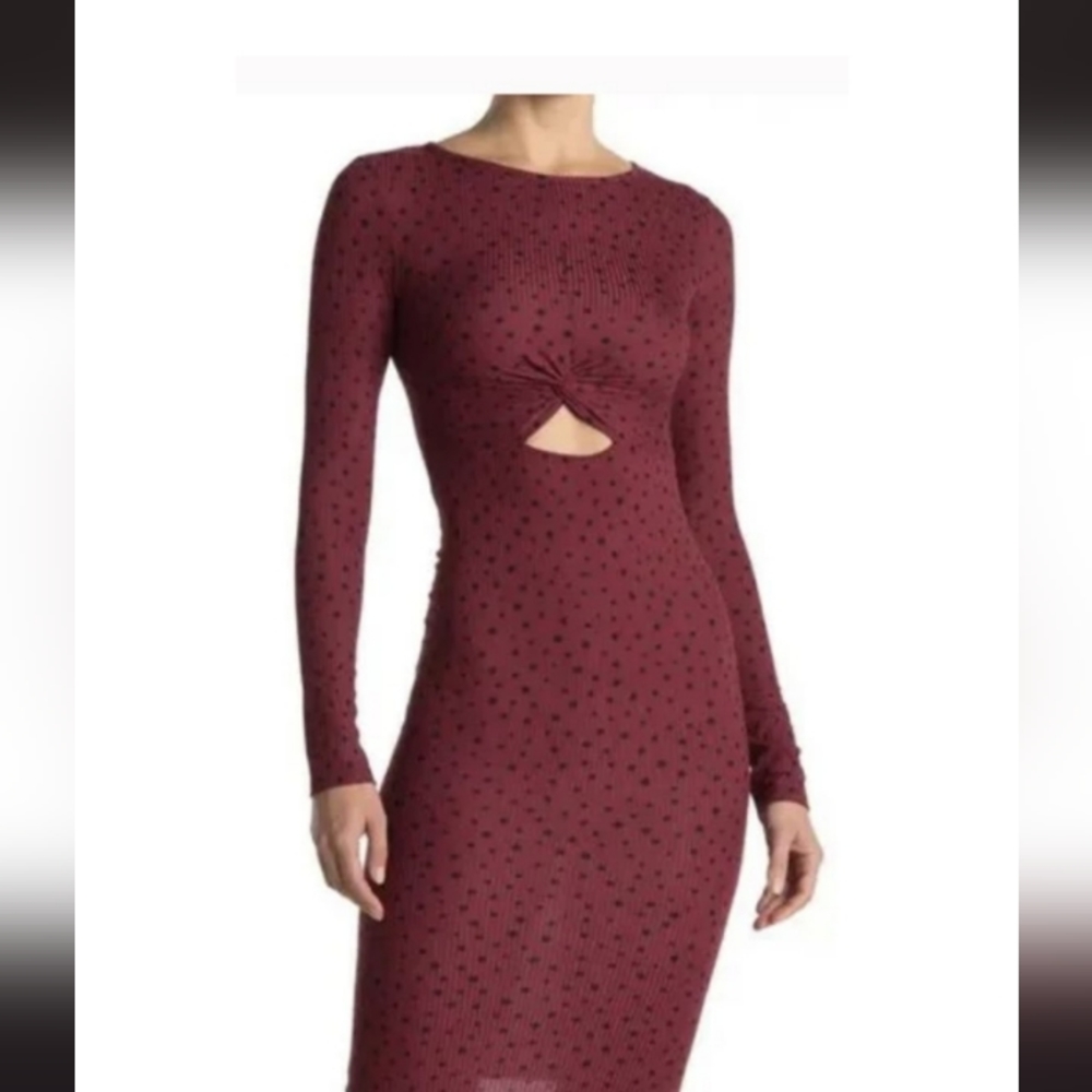 Velvet Torch Keyhole Dot Dress